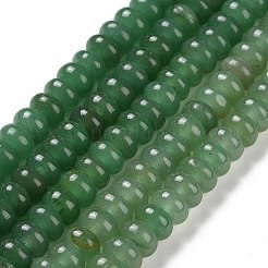 天然石グリーンアベンチュリンビーズ連売り  グレードAB  ロンデル  8x5mm  穴：1.2mm  約70~74個/連  14.76~15.08インチ（37.5~38.3cm）&nbsp;G-D481-03B