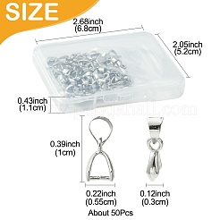 50Pcs Brass Ice Pick Pinch Bails&nbsp;IFIN-FS0001-47B