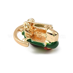 ライトゴールド合金エナメルブローチ  女性と男性のための絶妙なラペルピン  フルーツ  アボカド  23.5x22mm&nbsp;JEWB-K018-32C-KCG