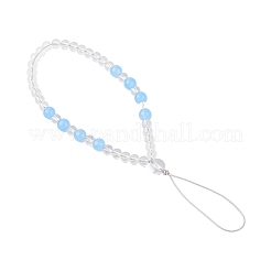Natural & Dyed Malaysia Jade Mobile Straps&nbsp;HJEW-JM03414-01
