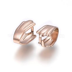 イオンプレーティング(IP) 304 ステンレススチール スナップオンベイル  ローズゴールド  11x6x5mm  インナー：10x5mm&nbsp;STAS-P214-04RG