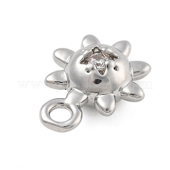 Brass Micro Pave Cubic Zirconia Pendants&nbsp;KK-D283-28P