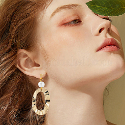 20Pcs Flat Round Brass Stud Earring Findings&nbsp;KK-BBC0013-96A