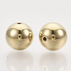 CCBプラスチックビーズ  DIYのジュエリーには  ラウンド  ゴールドカラー  12x11.5mm  穴：2mm  約510個/500g&nbsp;CCB-N003-28D-G