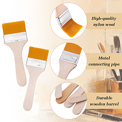 Nylon Paint Brushes with Wooden Handle&nbsp;AJEW-WH0871-15