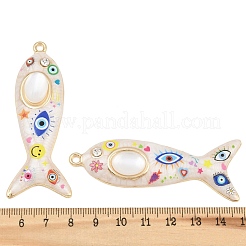 Printed Alloy Enamel Big Pendants&nbsp;RB-CBAA915-01G