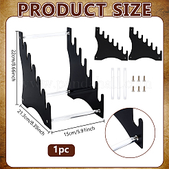 6-Tier Acrylic Sword Display Riser Stands&nbsp;ODIS-WH0099-261