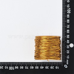 20m ポリエステル編組コード  メタリックコード付き  ラウンド  ゴールド  1.5x1mm  約21.87ヤード（20m）/ロール&nbsp;MCOR-CJ0001-08A