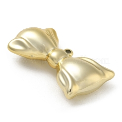メッキアクリルパーツ  蝶結び  黄金メッキ  32x57x15.5mm  穴：2.6mm&nbsp;PACR-Q008-04G