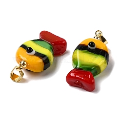 Handmade Lampwork Pendants&nbsp;LAMP-A007-01G-05-03