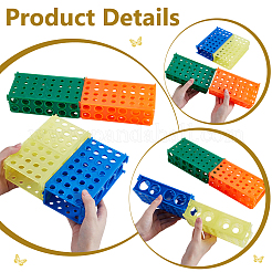 4Pcs 4 Colors Plastic Laboratory Test Tube Rack&nbsp;AJEW-UN0005-58