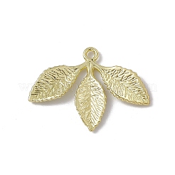 合金ペンダント  リーフチャーム  ライトゴールド  23x31x2mm  穴：1.8mm&nbsp;LS-PALLOY-D014-15A-LG