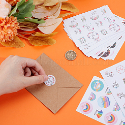 24Pcs 6 Styles Thank You Theme Round Paper Stickers&nbsp;DIY-GA0007-46