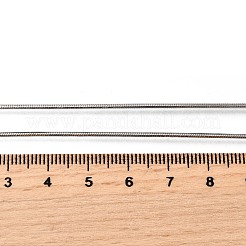1.2mm 304 ステンレススチール スネークチェーンネックレス 女性用 男性用  ステンレス鋼色  17.72インチ（45cm）&nbsp;STAS-V011-04B-P
