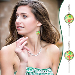 DIY Blank Dome Dangle Earring Making Kit&nbsp;DIY-UN0005-65