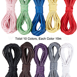 ジュエリー製作用綿糸スレッド  3プライ  ミックスカラー  2.3mm  10bundles / set&nbsp;OCOR-PH0003-65