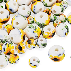 40Pcs 4 Styles Handmade Porcelain Beads&nbsp;PORC-TADJ0001-08A