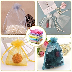 50Pcs 10 Colors Organza Gift Bags with Drawstring&nbsp;OP-YW0002-02