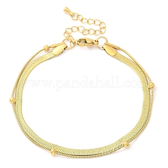 304 Stainless Steel Herringbone Chains & Snake Chain Bracelets&nbsp;LS-BJEW-U019-04G-05
