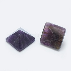 天然石アメジストカボション  ピラミッド  20x20x12~13mm  対角長さ：26mm&nbsp;G-G759-Y04