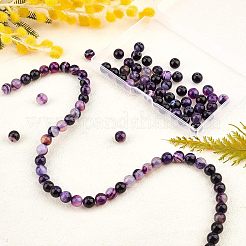 2 Strands Natural Striped Agate/Banded Agate Bead Strands&nbsp;G-OC0002-24