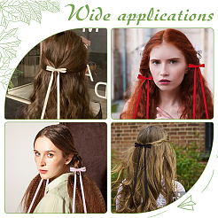 Big Bowknot Polyester Alligator Hair Clips&nbsp;AJEW-CP0008-39A