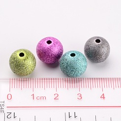スプレープリントアクリルビーズ  マットなスタイル  ラウンド  ミックスカラー  サイズ：直径約12mm  穴：2mm  約580個/500g&nbsp;PB24P9286