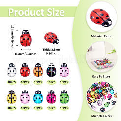Transparent Flat Back Resin Cabochons&nbsp;CRES-TA0001-05