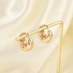 Brass Hoop Earrings for Women&nbsp;LS-EJEW-U041-02G