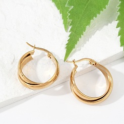201 Stainless Steel Hoop Earrings&nbsp;EJEW-Q026-20G