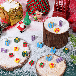 30Pcs 5 Styles Christmas Opaque Resin Cabochons&nbsp;CRES-SC0003-23