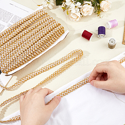 Polyester Centipede Braided Wavy Ribbon&nbsp;OCOR-WH0111-43A