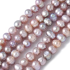 Natural Cultured Freshwater Pearl Beads Strands&nbsp;PEAR-I007-07M-02