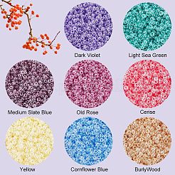 120g 5 Style 12/0 Imitation Jade Glass Seed Beads&nbsp;SEED-NB0001-87