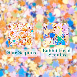 輝くネイルアートの輝き  マニキュアスパンコール  DIYジュエリーのためのジュエリー充填  スター  ミックスカラー&nbsp;MRMJ-OC0001-46
