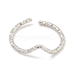 Non-Tarnish 304 Stainless Steel V-shape Open Cuff Ring for Women&nbsp;RJEW-A043-30P