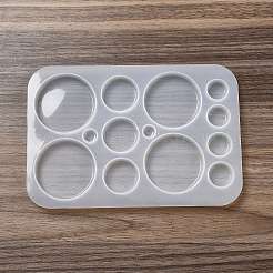 Diy シリコーン カボション金型  レジン型  UVレジン用  エポキシ樹脂ジュエリー作り  丸い模様  176x120x8.5mm  内径：9.5~52mm&nbsp;DIY-G079-09D