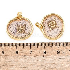 Brass Resin Pendants&nbsp;KK-I475-01G-02