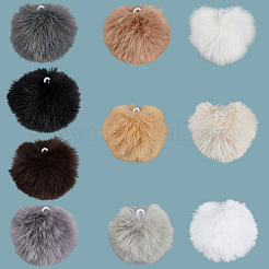 10Pcs 10 Colors Faux Rabbit Fur Soft Pompom Ball&nbsp;DIY-CY0001-87