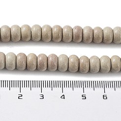 天然石瑪瑙ビーズ連売り  染め  ロンデル  スレートグレイ  7.5~8x4.5mm  穴：1mm  約90個/連  15.7インチ&nbsp;G-S286-07A