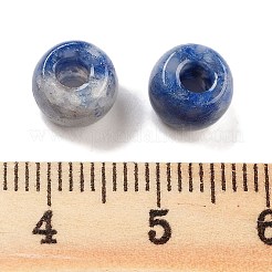 染色・加熱された天然ブルーアベンチュリンビーズ  バレル  8~8.4x5~6.6mm  穴：2~3.2mm&nbsp;G-C134-03B-02