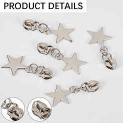 50Pcs Star Iron Zipper Sliders&nbsp;FIND-CY0002-21