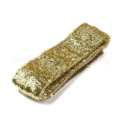プラスチックpaillette弾性ビーズ  スパンコールビーズ  装飾アクセサリー  フラットラウンド  ゴールド  2-7/8インチ（72mm）&nbsp;OCOR-XCP0001-71