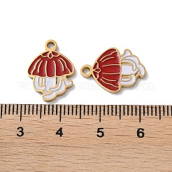 イオンプレーティング（IP）304ステンレスペンダント  エナメル  クラゲチャーム  ゴールドカラー  16.5x12x1.5mm  穴：1.8mm&nbsp;STAS-C083-11G-02