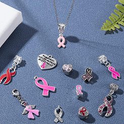 11本11スタイルアロイペンダント  意識のリボン  ミックスカラー  9.5~37x7.5~18x2~8.5mm  1個/スタイル&nbsp;PALLOY-PH0012-22