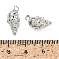 304ステンレスペンダント  アイスクリームのチャーム  ステンレス鋼色  17.5x8x8.5mm  穴：2mm&nbsp;STAS-F341-17P