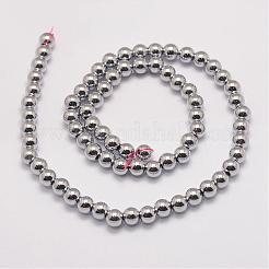 Grade AA Magnetic Synthetic Hematite Bead Strands&nbsp;G-P258-05-8mm