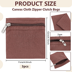 Canvas Cloth Zipper Bags&nbsp;ABAG-WH0077-09C-04