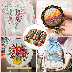 6層ポリエステル刺繍フロス  クロスステッチの糸  セグメント染めグラデーションカラー/クリスマス/秋カラーシリーズ  ミックスカラー  0.5mm  約8.75ヤード（8m）/かせ  24 かせ/セット&nbsp;OCOR-CY0004-40C