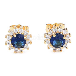 Cubic Zirconia Flower Stud Earrings&nbsp;EJEW-N011-60A
